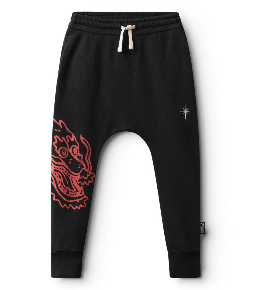 French Terry Dragon Baggy Pants<NUNUNU Online