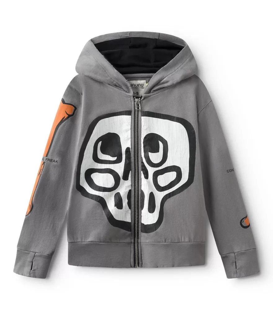 Silou Skull Light Zip Hoodie<NUNUNU Shop