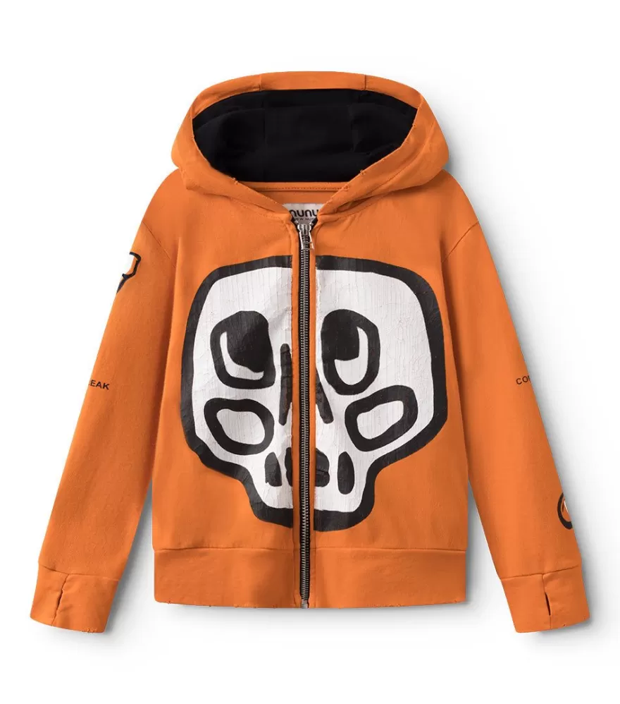 Silou Skull Light Zip Hoodie<NUNUNU Cheap