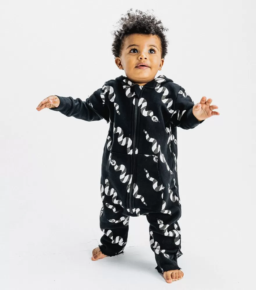 Stripey Snakes Hooded Overall<NUNUNU Cheap
