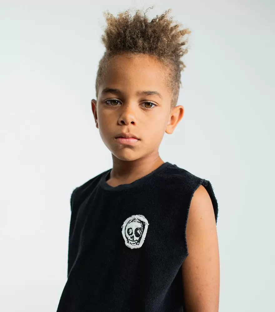 Terry Cloth Sleeveless Shirt<NUNUNU Shop